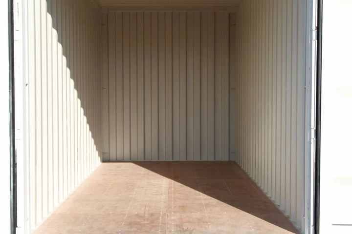 contenedor marítimo de 20 pies hc blanco | optimizado para palés | industrial