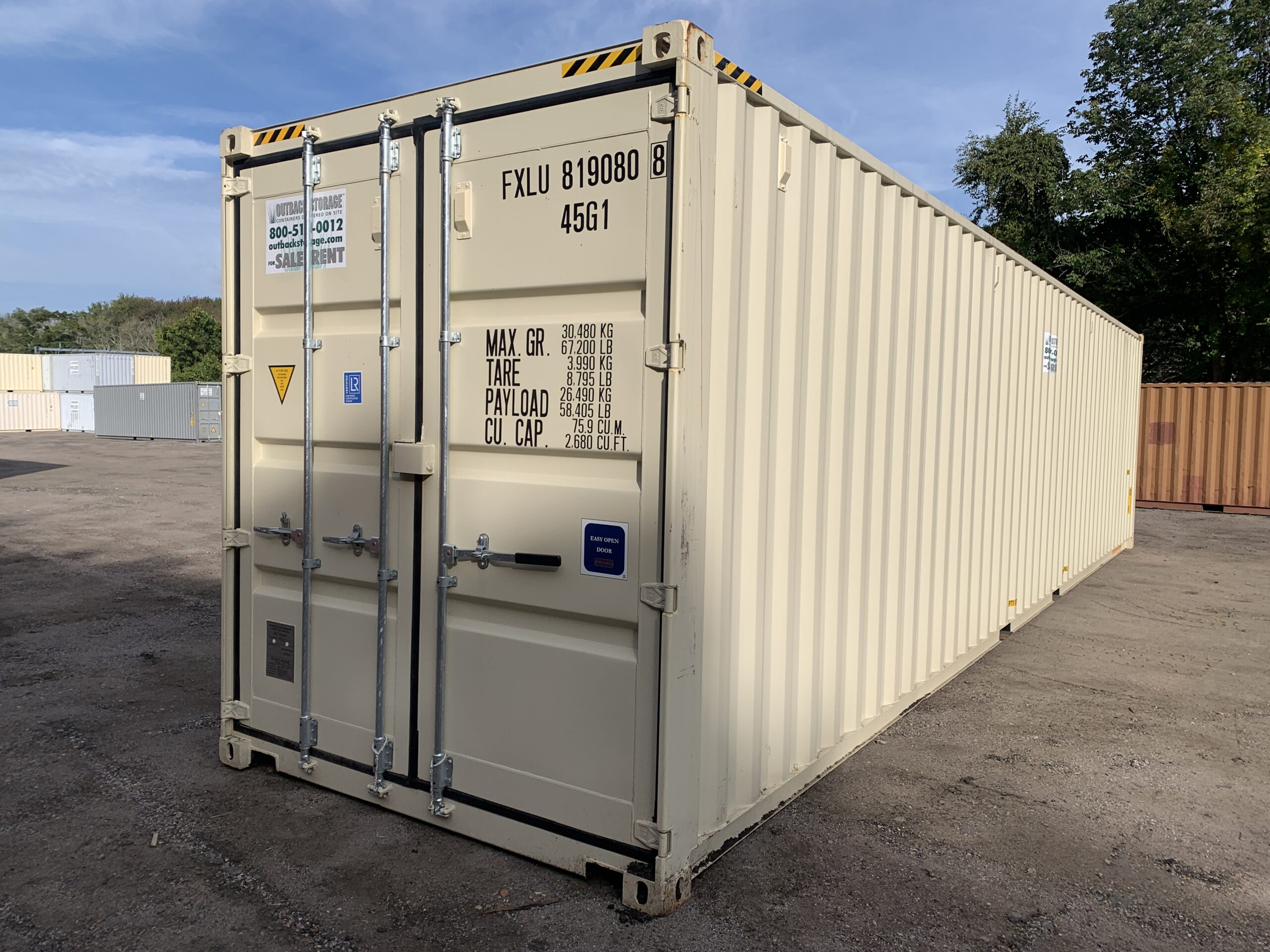 Contenedor 40 Pies High Cube Open Side – Lado completamente abierto, Color Gris - Imagen 4