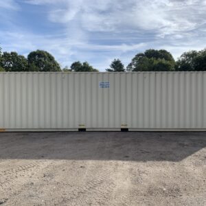 Contenedor 40 Pies High Cube Open Side – Lado completamente abierto, Color Gris