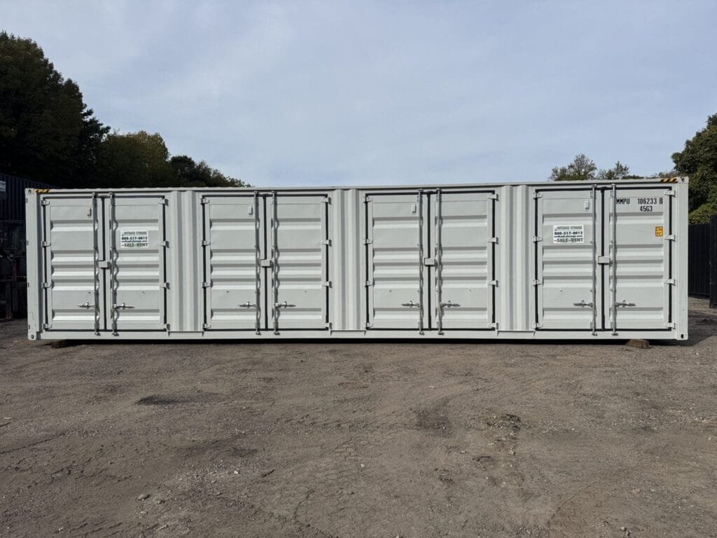 contenedor 40 pies high cube con 4 puertas laterales – estanco, gris