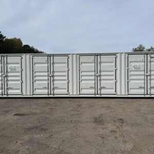 contenedor 40 pies high cube con 4 puertas laterales – estanco, gris