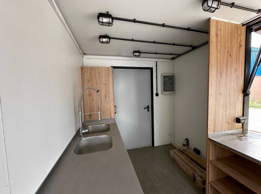 container restaurante 20 pies high cube – distribución unidireccional para restauración móvil