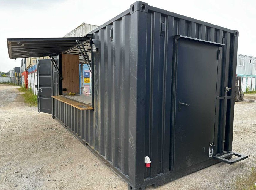 container restaurante 20 pies high cube – distribución unidireccional para restauración móvil