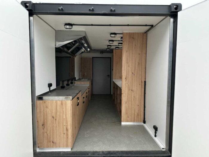 container restaurante 20 pies high cube – distribución unidireccional para restauración móvil