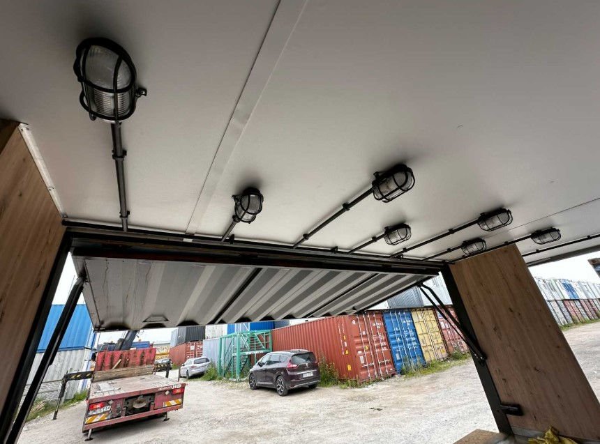 container restaurante 20 pies high cube – distribución unidireccional para restauración móvil