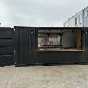 container restaurante 20 pies high cube – distribución unidireccional para restauración móvil