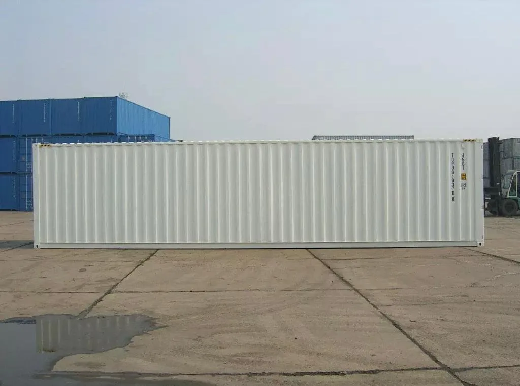 contenedor marítimo 40 pies high cube nuevo blanco, estándar iso, certificado csc